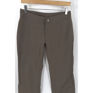 Athleta Boot Cut Ski Pants Soft Shell Fleece Lined Ankle Zip Nylon Stretch 6T